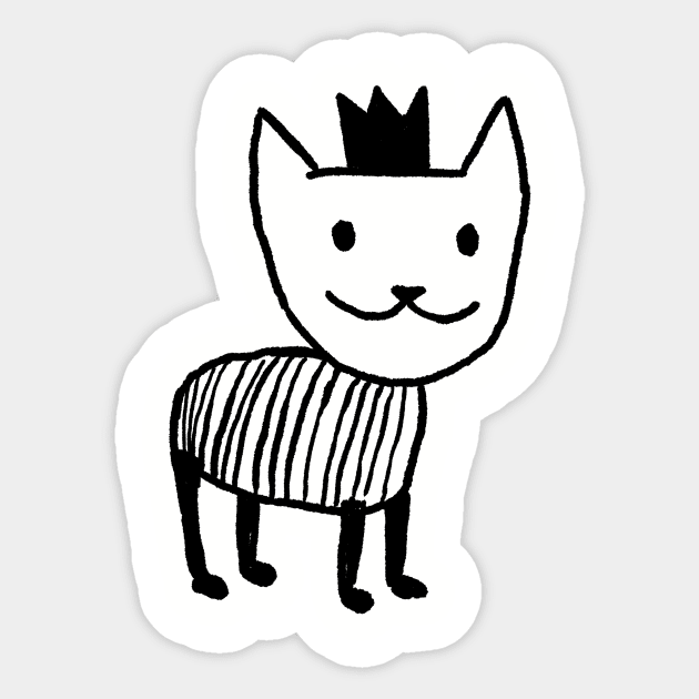 Royal Cat Sticker by FoxShiver